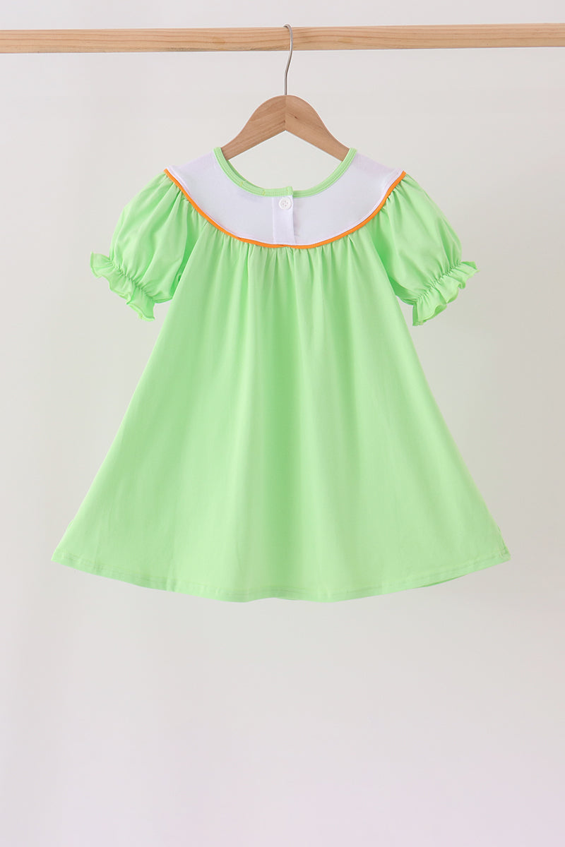 Green Jack-O-Lantern embroidery dress - Aaria Tees Aaria Tees