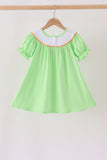 Green Jack-O-Lantern embroidery dress - Aaria Tees Aaria Tees