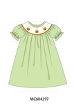 Green Jack-O-Lantern embroidery dress Aaria Tees