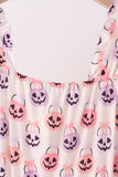 Jack-O-Lantern print tiered mom dress - Aaria Tees Aaria Tees