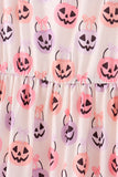 Jack-O-Lantern print tiered mom dress - Aaria Tees Aaria Tees