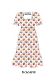 Jack-O-Lantern print tiered mom dress Aaria Tees
