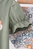 Green pumpkin french knot bloomer set - Aaria Tees Aaria Tees