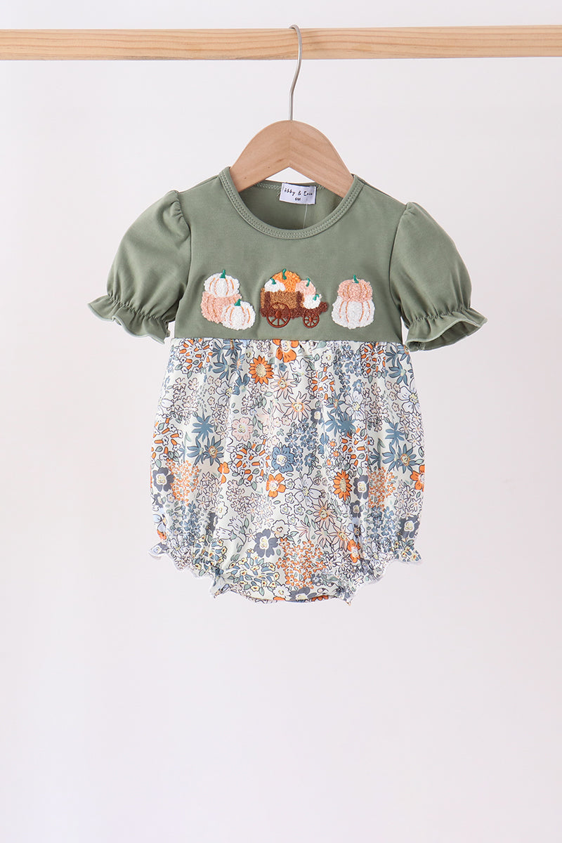Green pumpkin french knot bubble - Aaria Tees