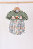Green pumpkin french knot bubble - Aaria Tees Aaria Tees
