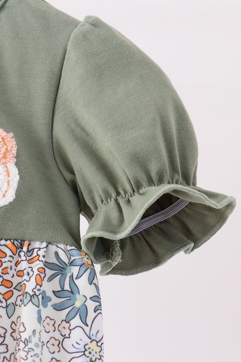 Green pumpkin french knot bubble - Aaria Tees Aaria Tees