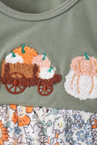 Green pumpkin french knot bubble - Aaria Tees Aaria Tees