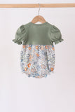 Green pumpkin french knot bubble - Aaria Tees Aaria Tees