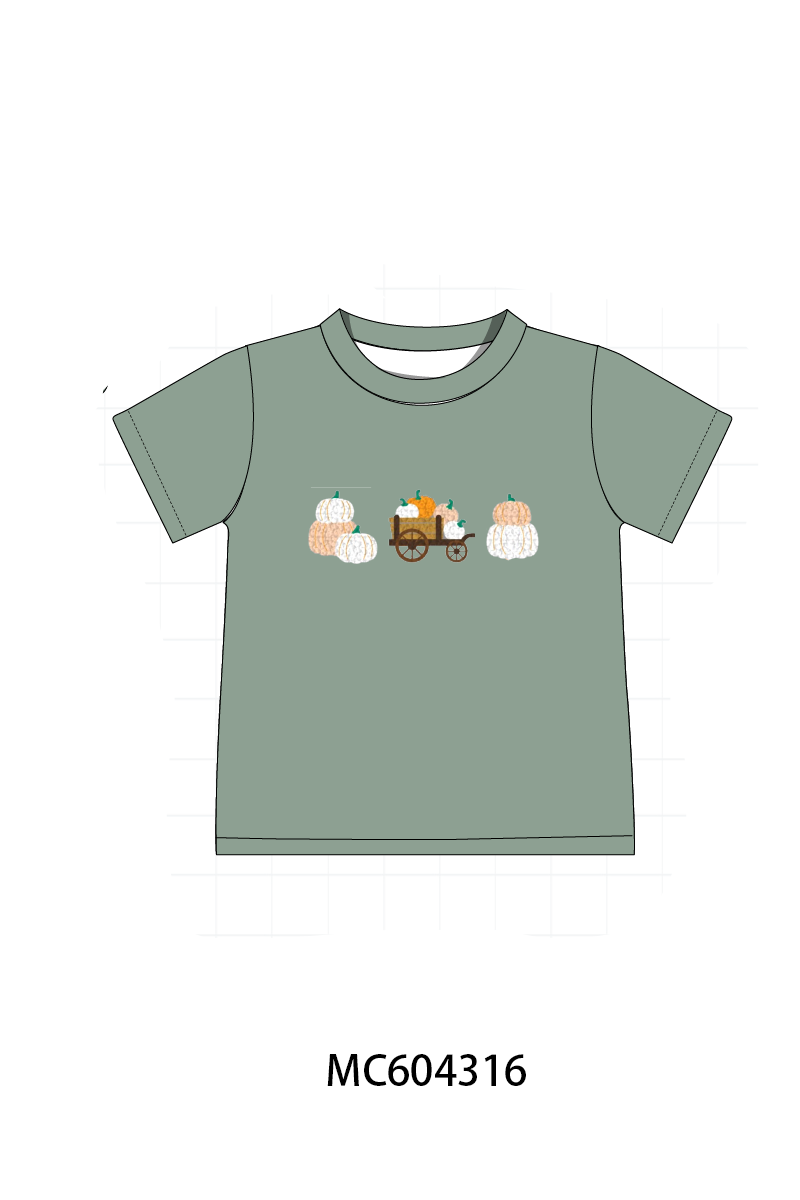 Green pumpkin french knot top
