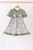 Green pumpkin french knot dress - Aaria Tees Aaria Tees