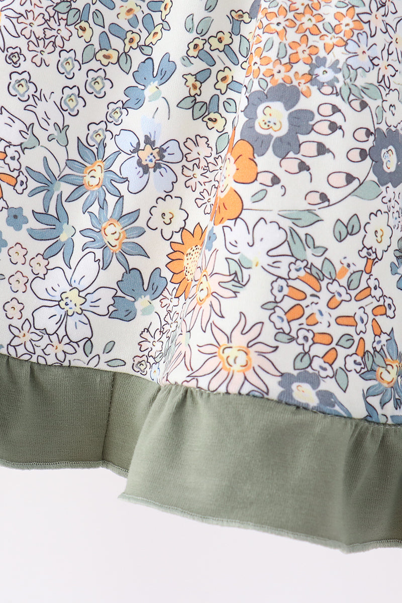 Green pumpkin french knot dress - Aaria Tees Aaria Tees