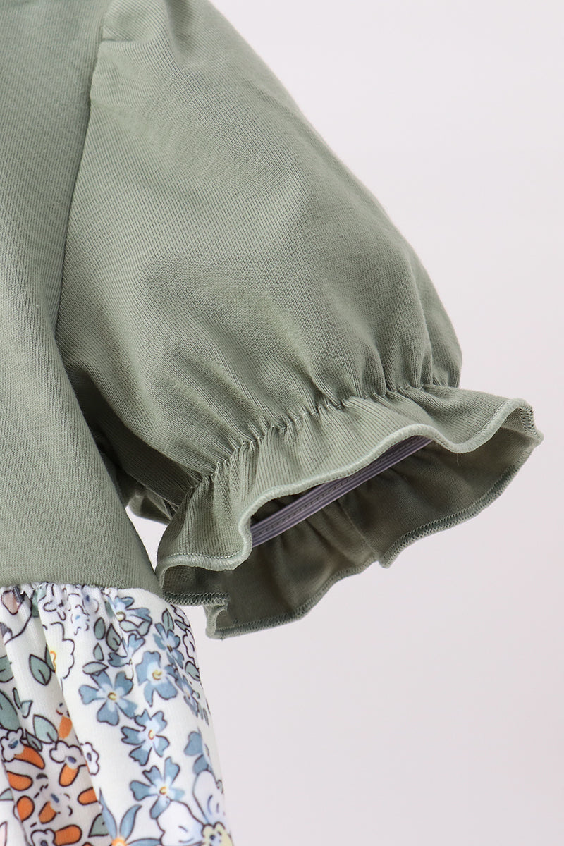 Green pumpkin french knot dress - Aaria Tees Aaria Tees