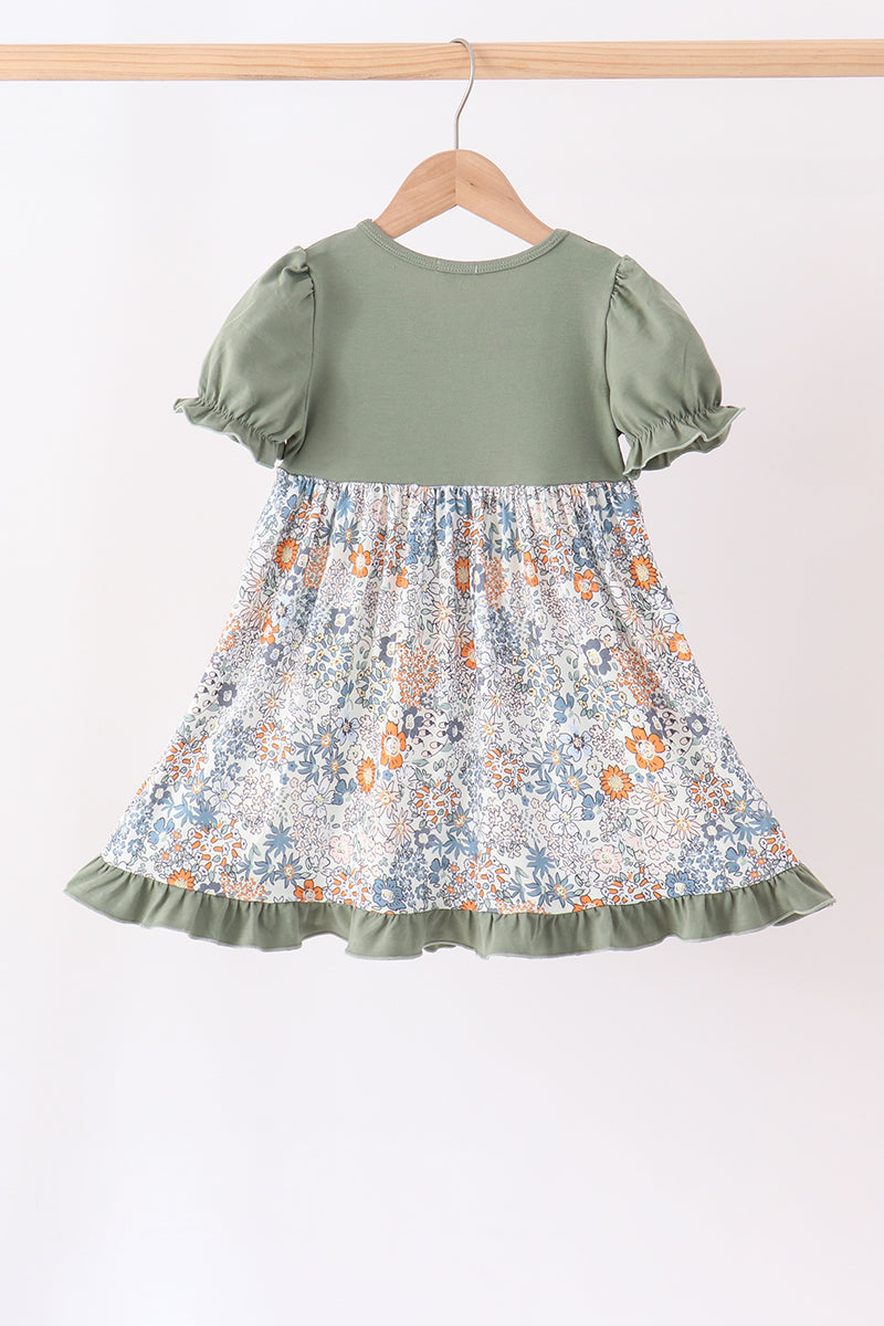 Green pumpkin french knot dress - Aaria Tees Aaria Tees