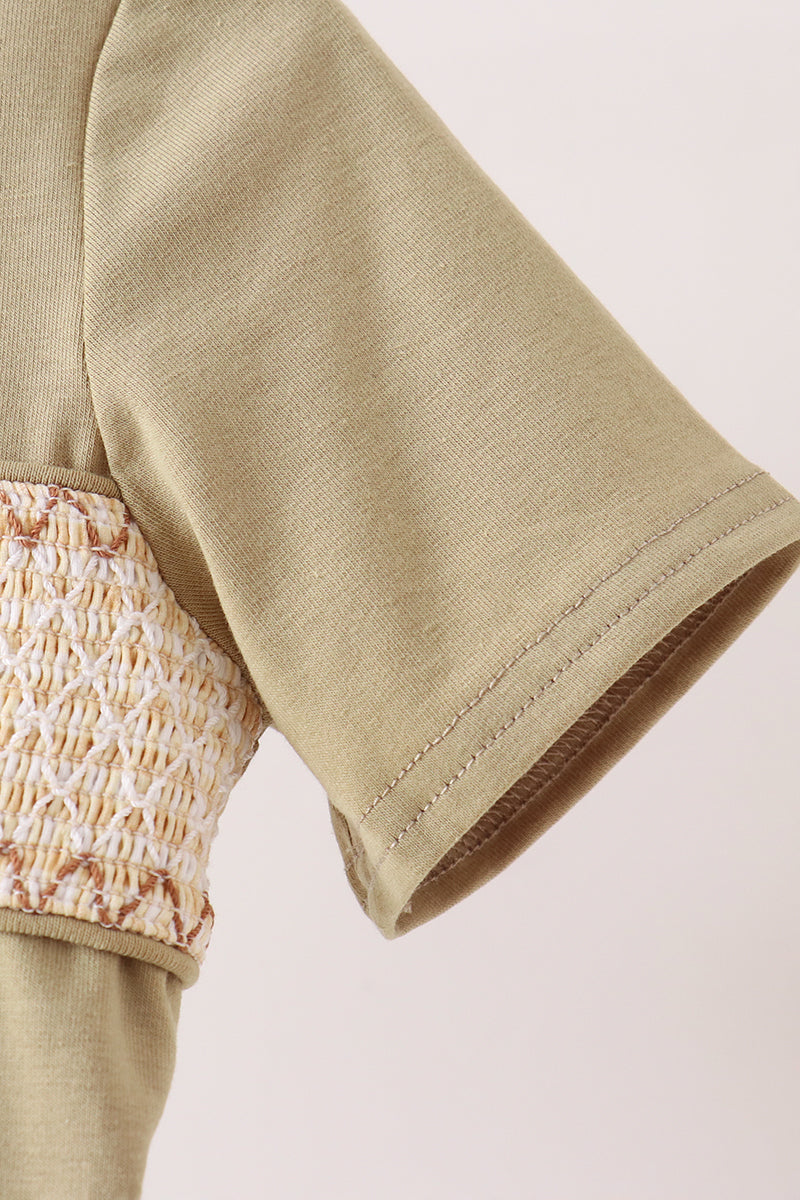 Sage pumpkin embroidery top - Aaria Tees Aaria Tees