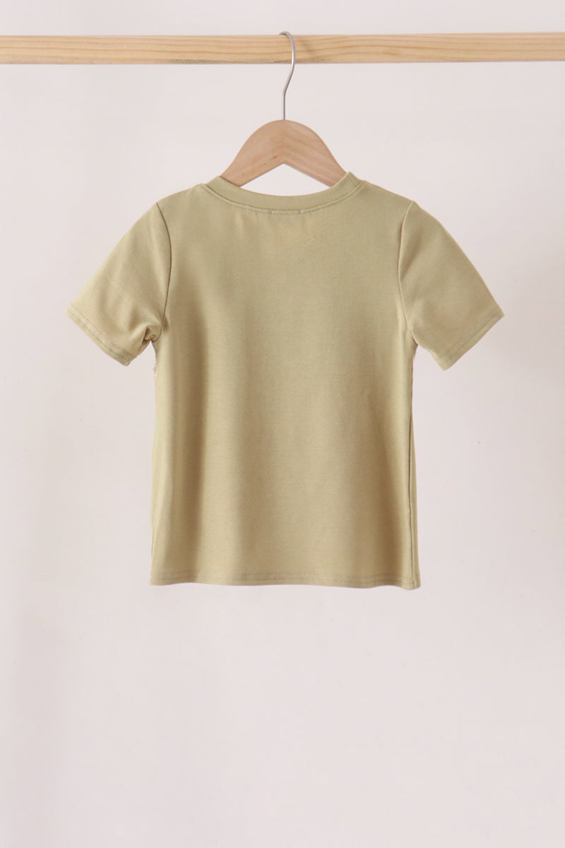 Sage pumpkin embroidery top - Aaria Tees Aaria Tees