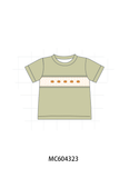 Sage pumpkin embroidery top Aaria Tees