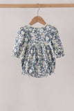 Vintage Floral Smocked Ruffle Bubble Aaria Tees