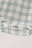 Sage plaid pocket bubble Aaria Tees