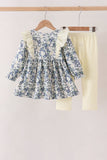Vintage Floral Ruffle Pants Set Aaria Tees