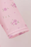 Pink floral bow ruffle dress - Aaria Tees Aaria Tees