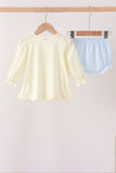 Beige goose embroidery bloomer set Aaria Tees