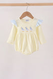 Beige goose embroidery ruffle bubble Aaria Tees