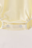 Beige goose embroidery ruffle bubble Aaria Tees