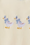 Beige goose embroidery romper Aaria Tees