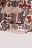 Khaki camoufalge cross deer embroidery ruffle bubble - Aaria Tees Aaria Tees
