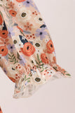 Coral floral smocked dress Aaria Tees