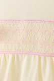 Cream smocked bow bubble - Aaria Tees Aaria Tees