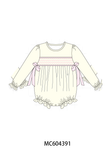 Cream smocked bow bubble Aaria Tees