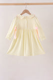 Cream smocked bow dress - Aaria Tees Aaria Tees