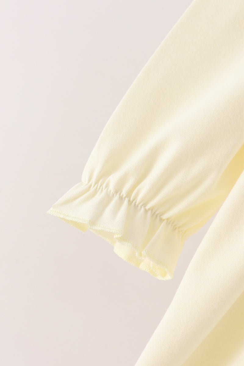 Cream smocked bow dress - Aaria Tees Aaria Tees