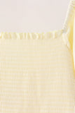 Cream smocked mom tiered dress - Aaria Tees Aaria Tees