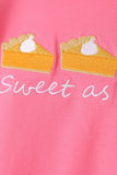 Pink sweet as pie embroidery ruffle bloomer set Aaria Tees