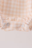 Navy sweet as pie embroidery gingham bubble Aaria Tees