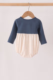 Navy sweet as pie embroidery gingham bubble Aaria Tees