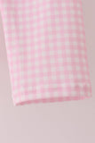 Pink sweet as pie embroidery ruffle pants set Aaria Tees