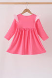 Pink sweet as pie embroidery ruffle dress Aaria Tees