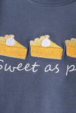 Navy sweet as pie embroidery pants Set Aaria Tees
