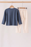 Navy sweet as pie embroidery pants Set Aaria Tees
