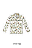 Duck embroidery half-zip pullover Aaria Tees