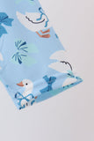 Blue goose bow embroidery ruffle dress - Aaria Tees Aaria Tees
