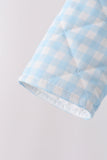 Blue gingham jacket Aaria Tees