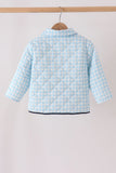 Blue gingham jacket Aaria Tees