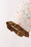 Sage floral ruffle jacket Aaria Tees