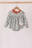 Grey goose applique ruffle bubble Aaria Tees