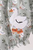 Grey goose applique ruffle bubble Aaria Tees