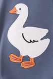 Navy goose applique bubble Aaria Tees